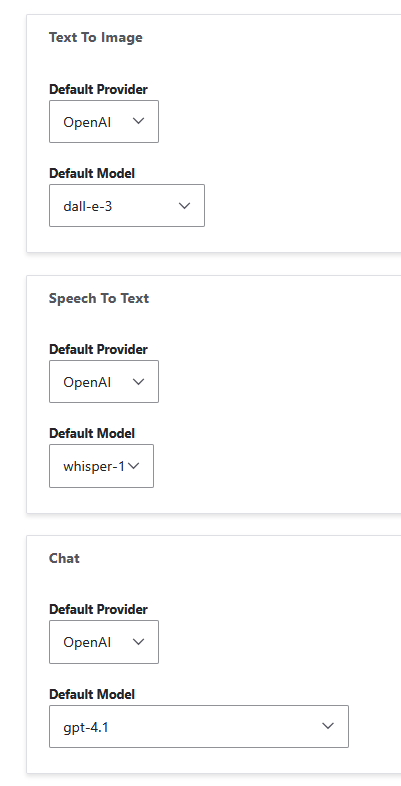 AI Settings