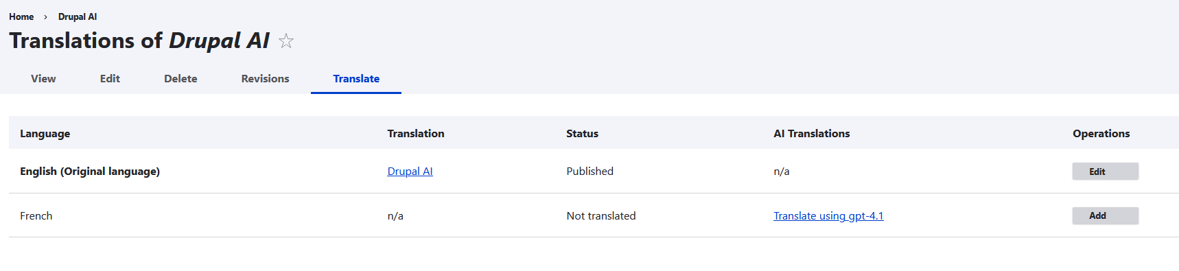 Translate with AI